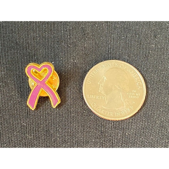 Lapel Pin Purple Heart Awareness Ribbon VINTAGE - Picture 2 of 2